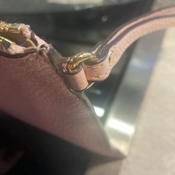 Michael Kors Pebbled Leather Wristlet - Blush Pink - Picture 12 of 12